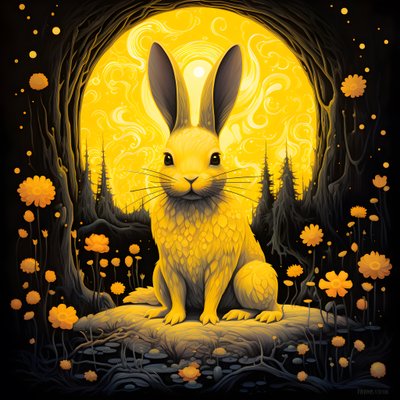黄色いウサギ 3 作： Kurt Heppke