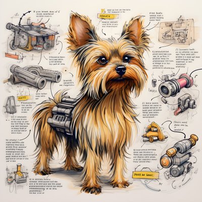 機械的なヨーキー犬についての説明 3 作： Kurt Heppke