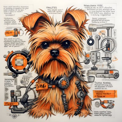 機械的なヨーキー犬についての説明 4 作： Kurt Heppke