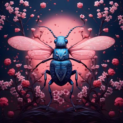 キノコを背景にした銅のイラスト 3 作： Kurt Heppke