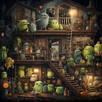 ハウス1にはゴジラがたくさん 作： Kurt Heppke