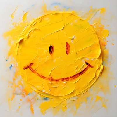 インパスト1で描かれた黄色いスマイリーフェイス 作： Kurt Heppke