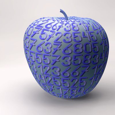 文字 III で組み立てられたリンゴ 作： Kurt Heppke