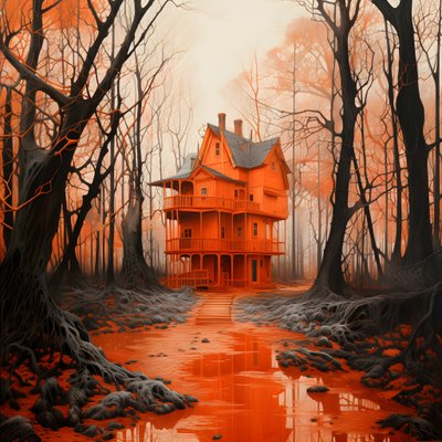青地に赤い大きな家 1 作： Kurt Heppke