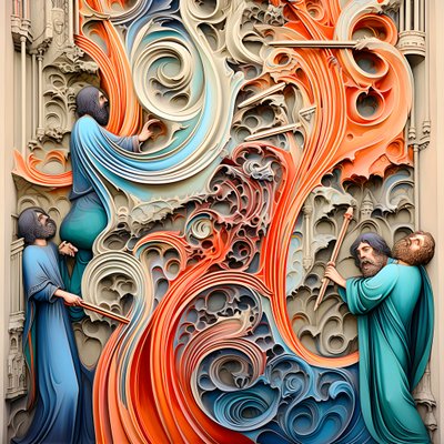地図上の渦 4 作： Kurt Heppke