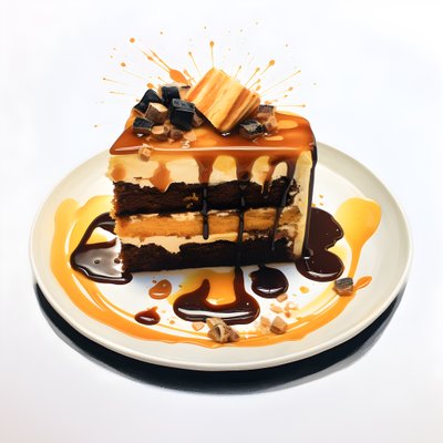 チョコレートキャラメルルバーブケーキ 2 作： Kurt Heppke