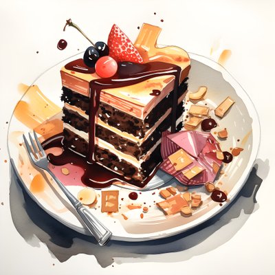チョコレート・キャラメル・ルバーブ・ケーキ 3 作： Kurt Heppke