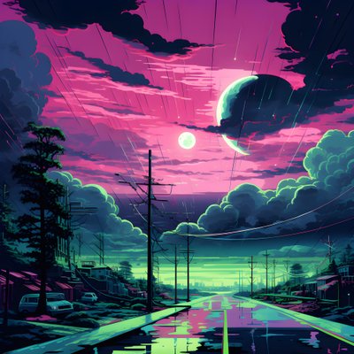 超現実的抽象風景2 作： Kurt Heppke