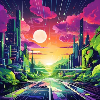 超現実的抽象風景3 作： Kurt Heppke