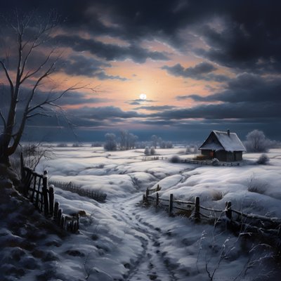 雪景色。中央農場1 作： Kurt Heppke