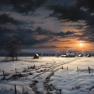 雪景色。中央農場2 作： Kurt Heppke
