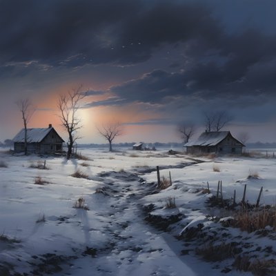 雪景色。中央農場3 作： Kurt Heppke