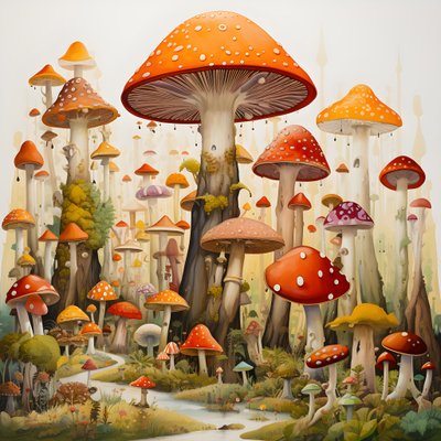 たくさんのキノコ 4 作： Kurt Heppke