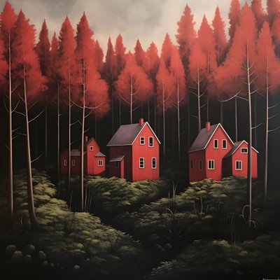 森の中の4つの赤い家 2 作： Kurt Heppke