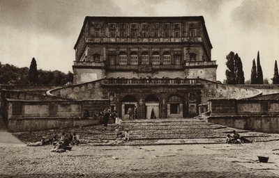 イタリア: カプラローラ、ファルネーゼ宮 (白黒写真) 作： Kurt Hielscher