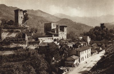 イタリア: ヴェルコラ城、フィヴィッツァーノ (白黒写真) 作： Kurt Hielscher