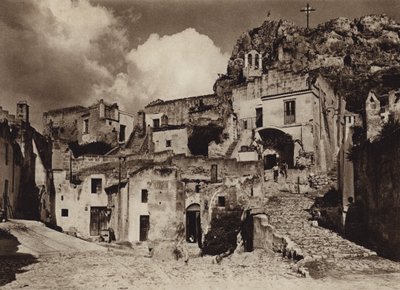 イタリア：マテーラ、プーリア（白黒写真） 作： Kurt Hielscher
