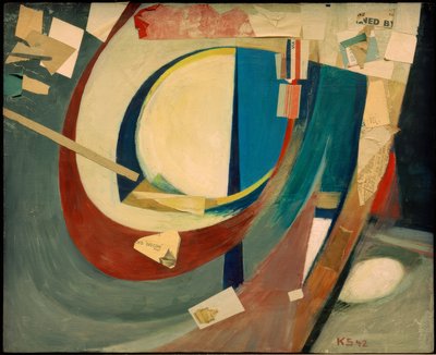 画像抽象Skoyen II 作： Kurt Schwitters