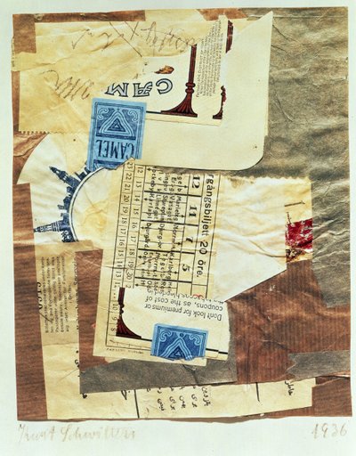 ラクダ、1936年。 作： Kurt Schwitters