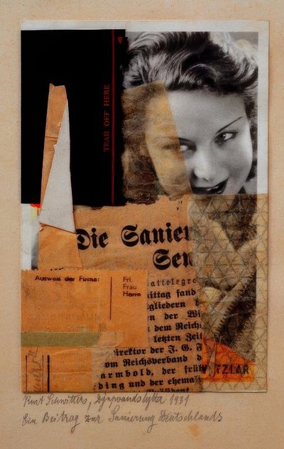 ドイツの再編への貢献 作： Kurt Schwitters