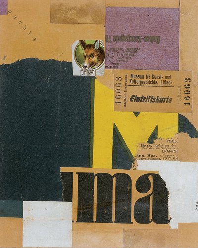 入場券Mz 456、1922 作： Kurt Schwitters