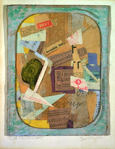 目に見えないインク、1947 作： Kurt Schwitters