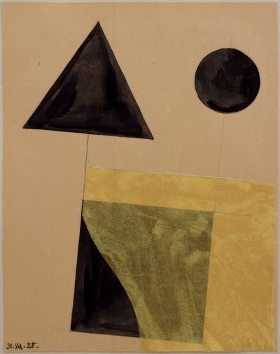 三角形、正方形、コンパスでの構築 作： Kurt Schwitters