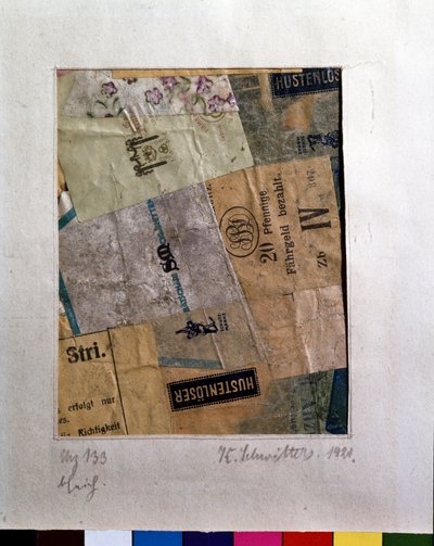 メルツ133（コラージュ 作： Kurt Schwitters