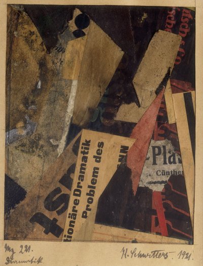 Merz 221、1921。 作： Kurt Schwitters