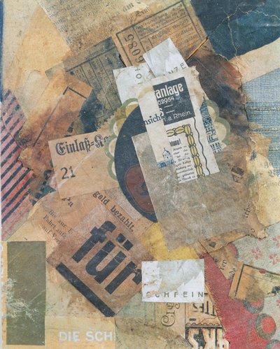 Merz 94 Grunfleck、1920 作： Kurt Schwitters