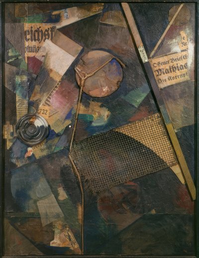 Merzbild 25 A.コンステレーション 作： Kurt Schwitters