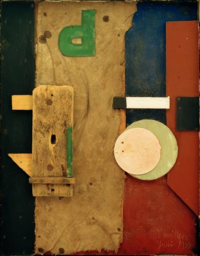 メルツビルドPピンク 作： Kurt Schwitters