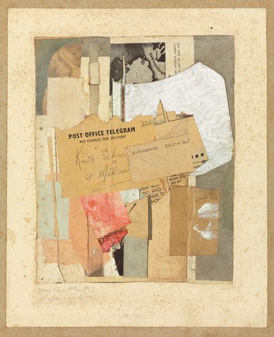 配達料無料、1947 作： Kurt Schwitters