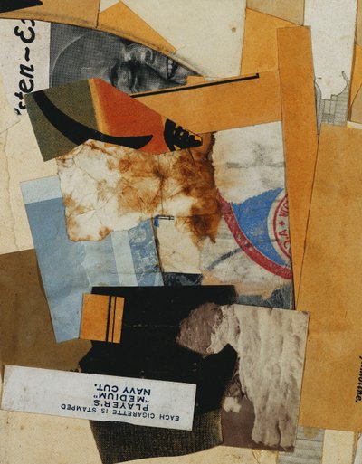 プレーヤー「ミディアム」ネイビーカット、1935 作： Kurt Schwitters