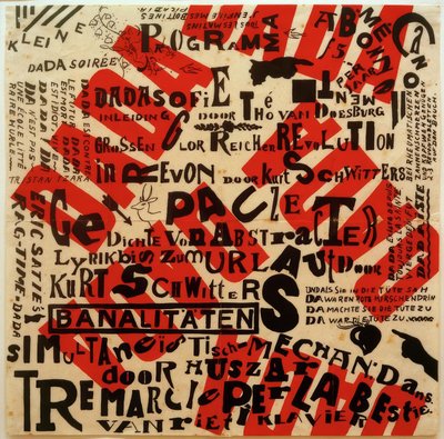 小さなダダソワレのポスター 作： Kurt Schwitters