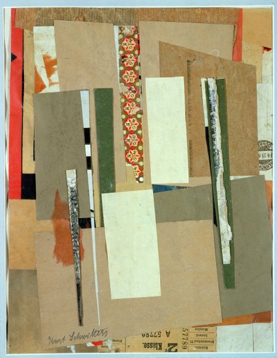 鉄道、2等車、1923年 作： Kurt Schwitters