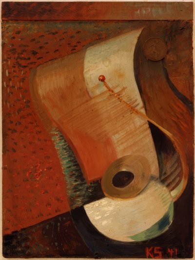 ペニーのある静物 作： Kurt Schwitters