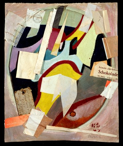 不明な画像 作： Kurt Schwitters