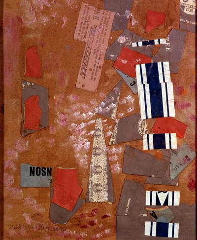 白いカーニバル クルト・シュビッタース（1887-1948）のコラージュ作品 1946年 個人蔵 作： Kurt Schwitters