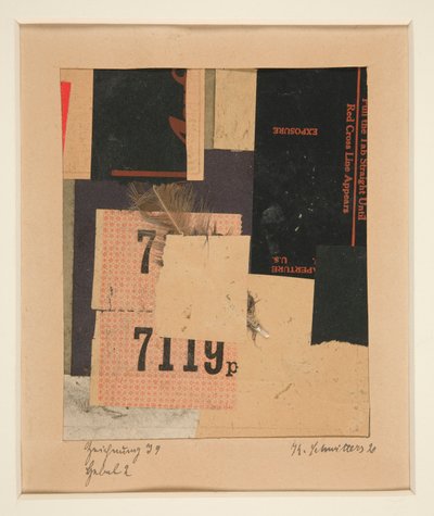 ドローイング I 9 レバー 2 作： Kurt Schwitters