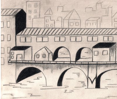 イタリア, 2009 (紙に木炭、鉛筆) 作： Kurtis L. Miller