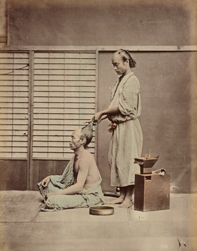 日本式ヘア・ドレッシング 作： Kusakabe Kimbei