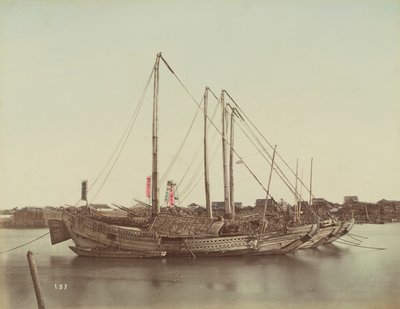 日本のジャンク、1880年頃 作： Kusakabe Kimbei