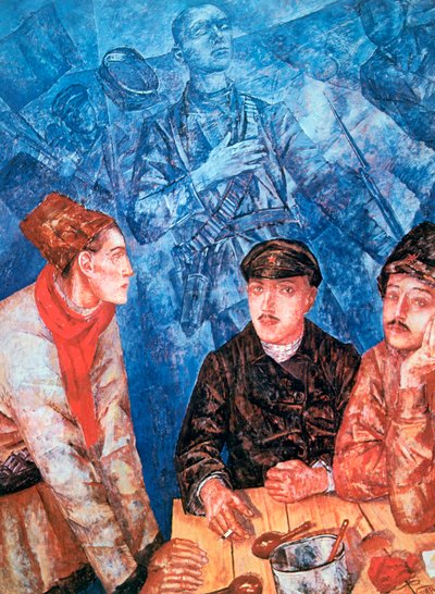 「戦いの後」、1923 作： Kuz