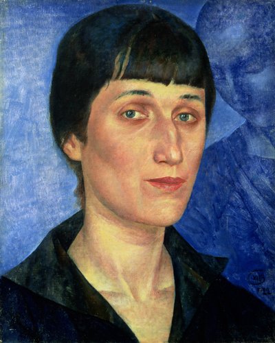 アンナ・アフマトバの肖像（1889-1966）1922 作： Kuzma Sergeevich Petrov Vodkin