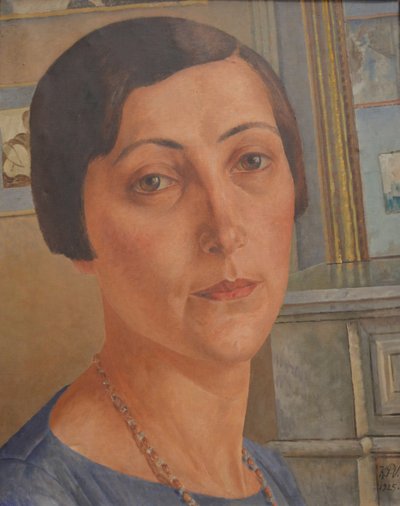 Salomea Nikolayevna Andronikova 1888-1982の肖像。 作： Kuzma Sergeevich Petrov Vodkin