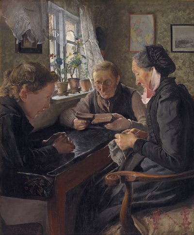日曜日に祖父母を訪ねる子供 作： Laurits Andersen Ring