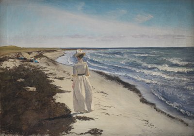 カレベクスミンデ ビーチの女性、ジーランド 作： Laurits Andersen Ring