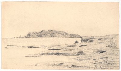 パレルモの海岸から見たモンテ・ペレグリーノ 作： Laurits Andersen Ring