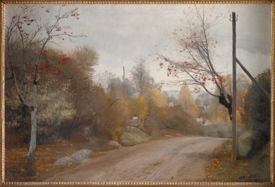 モーゲンストラップ、ジーランドの道。 秋 作： Laurits Andersen Ring
